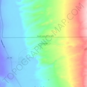 Carte topographique Park Village, altitude, relief