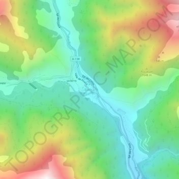 Carte topographique Bielsa, altitude, relief