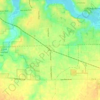 Carte topographique Turpin, altitude, relief