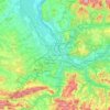 Carte topographique Basel, altitude, relief