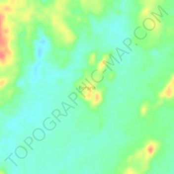 Carte topographique Benjina, altitude, relief