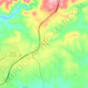 Carte topographique Navas de Tolosa, altitude, relief