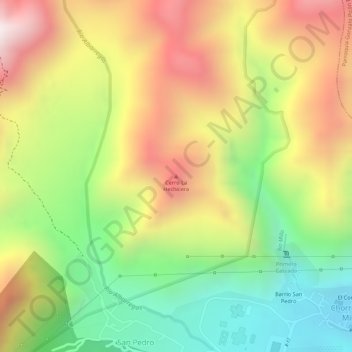 Carte topographique Cerro La Hechicera, altitude, relief