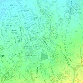 Carte topographique Kaliwa Dam, altitude, relief