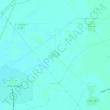 Carte topographique Butter, altitude, relief