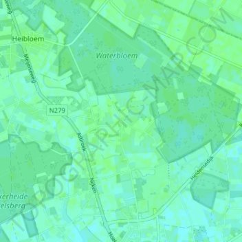 Carte topographique Heide, altitude, relief