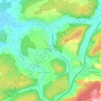 Carte topographique Wil, altitude, relief