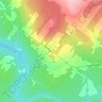 Carte topographique Salaberry, altitude, relief