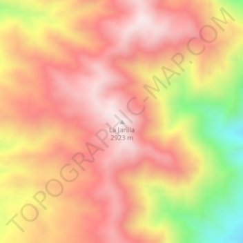 Carte topographique La Jarilla, altitude, relief