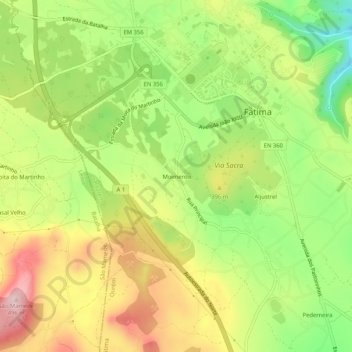 Carte topographique Moimento, altitude, relief