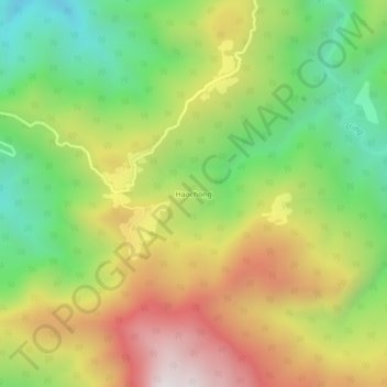 Carte topographique Haochong, altitude, relief