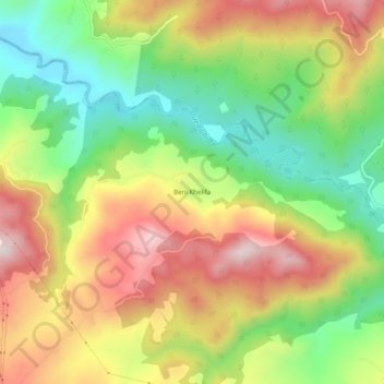 Carte topographique Beni Khelifa, altitude, relief