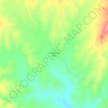 Carte topographique San Jose del Sitio, altitude, relief