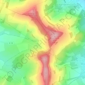 Carte topographique Hardémont, altitude, relief