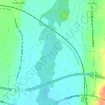 Carte topographique Matacuervos, altitude, relief