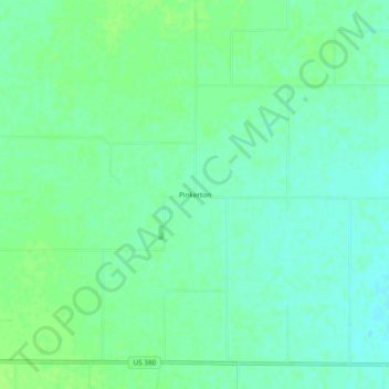 Carte topographique Pinkerton, altitude, relief
