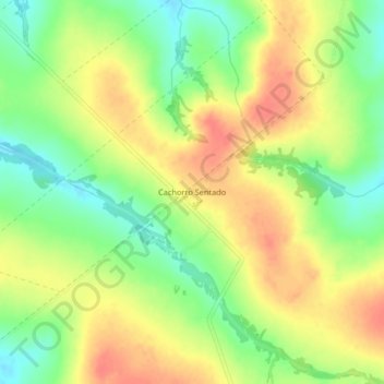 Carte topographique Cachorro Sentado, altitude, relief
