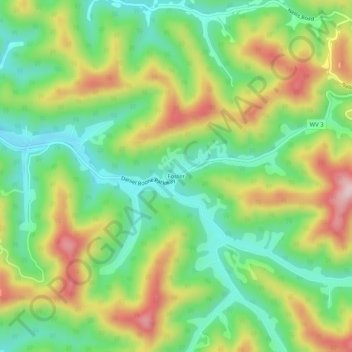 Carte topographique Foster, altitude, relief
