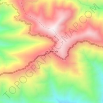 Carte topographique Las Chinchas, altitude, relief