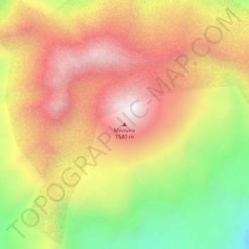 Carte topographique Milne, altitude, relief