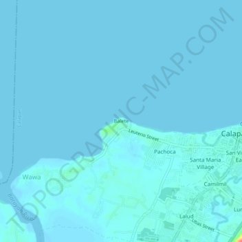 Carte topographique Balete, altitude, relief