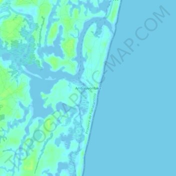 Carte topographique Ambalavontaka, altitude, relief