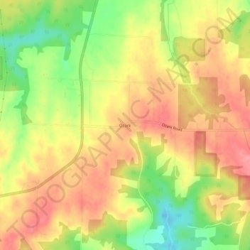 Carte topographique Ozark, altitude, relief