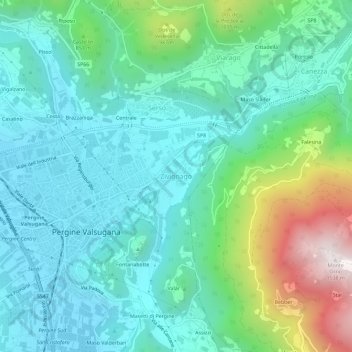 Carte topographique Zivignago, altitude, relief