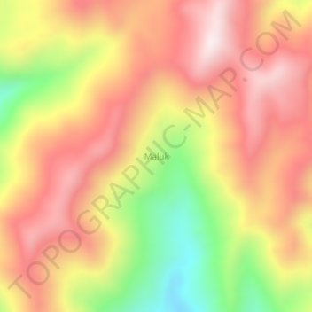 Carte topographique Maluk, altitude, relief