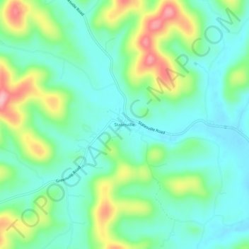 Carte topographique Statesville, altitude, relief