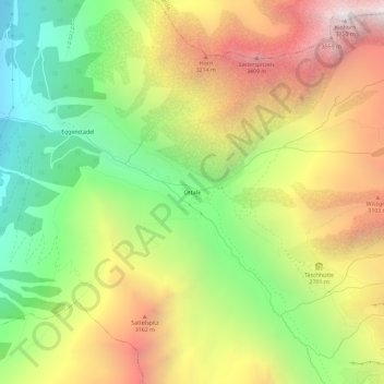 Carte topographique Ottafe, altitude, relief
