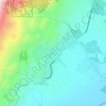 Carte topographique Khirbat Qanafar, altitude, relief