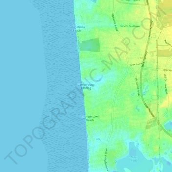 Carte topographique Campground Landing, altitude, relief