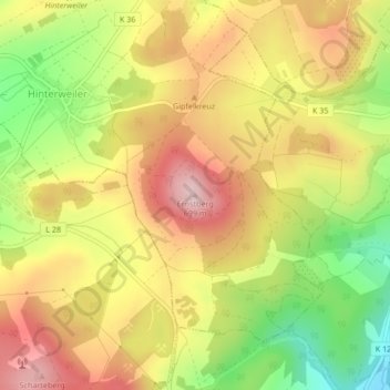 Carte topographique Ernstberg, altitude, relief