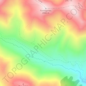 Carte topographique La Fana, altitude, relief