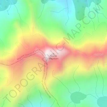 Carte topographique Taurus Mountain, altitude, relief