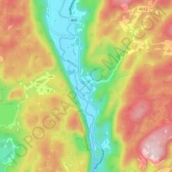 Carte topographique Spilling, altitude, relief