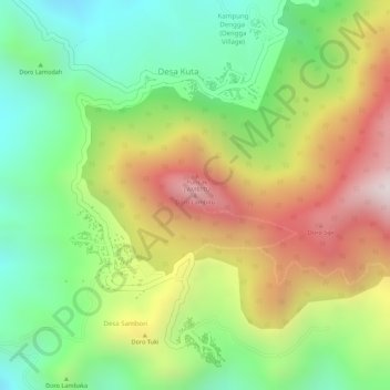 Carte topographique Doro Lambitu, altitude, relief