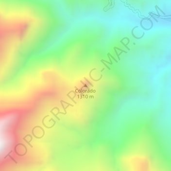 Carte topographique Colorado, altitude, relief