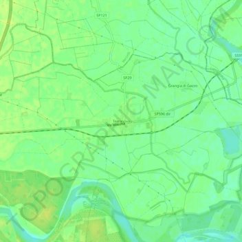 Carte topographique Terranova, altitude, relief