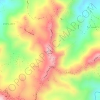 Carte topographique Cerro Herencia, altitude, relief