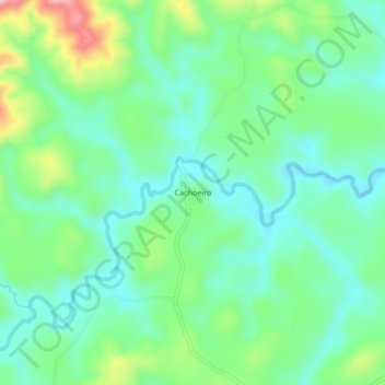 Carte topographique Cachoeiro, altitude, relief