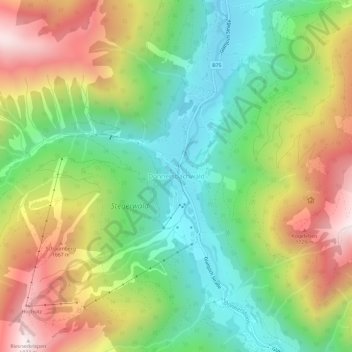 Carte topographique Donnersbachwald, altitude, relief