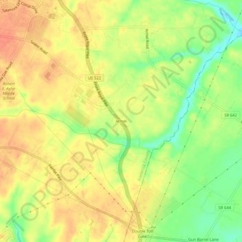 Carte topographique Armel, altitude, relief