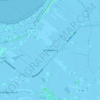 Carte topographique Schweiburg, altitude, relief