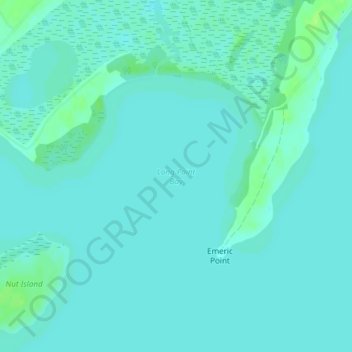 Carte topographique Long Point Bay, altitude, relief