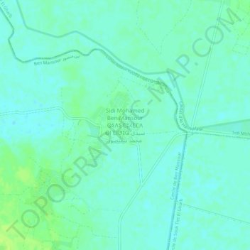 Carte topographique Sidi Mohamed Ben Mansour, altitude, relief
