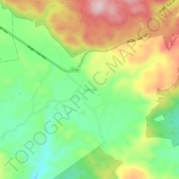 Carte topographique Gölcük, altitude, relief