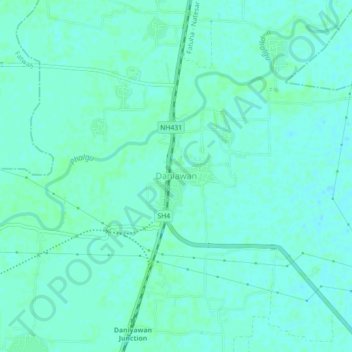 Carte topographique Daniawan, altitude, relief