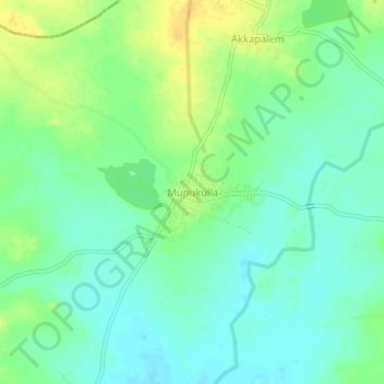 Carte topographique Munukulla, altitude, relief